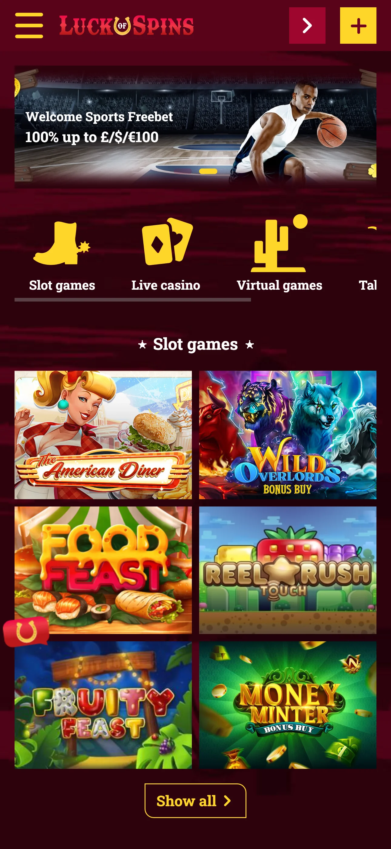 Luck of Spins — mobiel